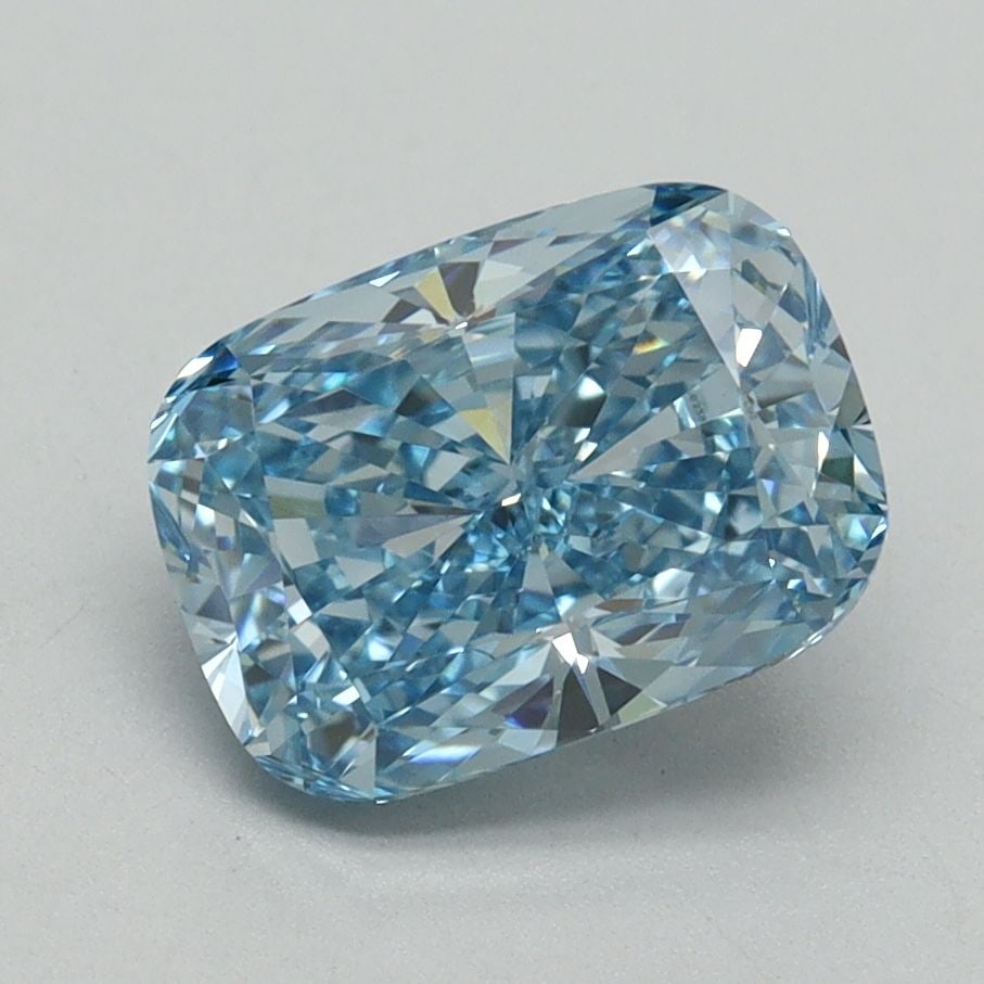 Loose Diamond - CUSHION BRILLIANT 2.0ct Fancy Vivid Blue VVS2: Loose Diamond - CUSHION BRILLIANT 2.0ct Fancy Vivid Blue VVS2 Source: This is a real non-mined Diamond that has been grown in a lab Shape: CUSHION BRILLIANT Carats: 2.0 Color: Fancy Vivid Blue Certifi
