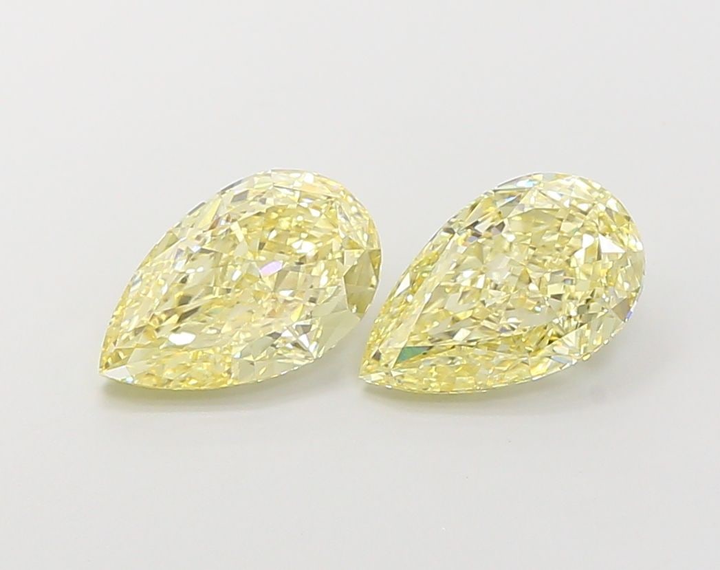 Loose Diamond - PEAR 2.02ct Fancy Yellow VS1: Loose Diamond - PEAR 2.02ct Fancy Yellow VS1 Source: This is a real non-mined Diamond that has been grown in a lab Shape: PEAR Carats: 2.02 Color: Fancy Yellow Certification: IGI Video: