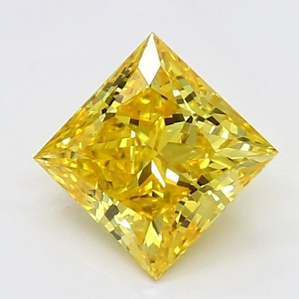 Loose Diamond - PRINCESS 0.67ct Fancy Vivid Yellow VVS2: Loose Diamond - PRINCESS 0.67ct Fancy Vivid Yellow VVS2 Source: This is a real non-mined Diamond that has been grown in a lab Shape: PRINCESS Carats: 0.67 Color: Fancy Vivid Yellow Certification: NONE