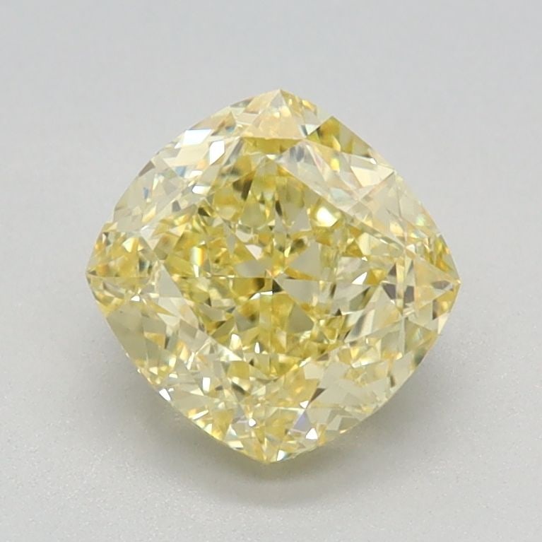Loose Diamond - CUSHION MODIFIED 1.24ct Fancy Intense Yellow VS1: Loose Diamond - CUSHION MODIFIED 1.24ct Fancy Intense Yellow VS1 Source: This is a real non-mined Diamond that has been grown in a lab Shape: CUSHION MODIFIED Carats: 1.24 Color: Fancy Intense Yellow 