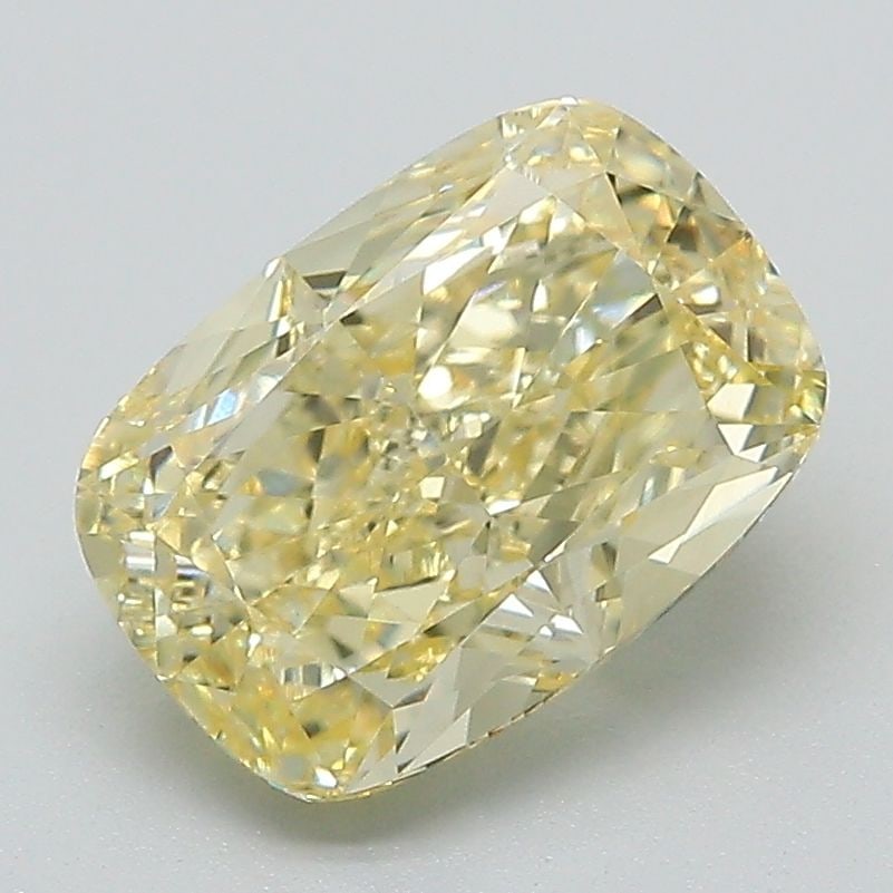 Loose Diamond - CUSHION MODIFIED 2.55ct Fancy Intense Yellow VS1: Loose Diamond - CUSHION MODIFIED 2.55ct Fancy Intense Yellow VS1 Source: This is a real non-mined Diamond that has been grown in a lab Shape: CUSHION MODIFIED Carats: 2.55 Color: Fancy Intense Yellow 