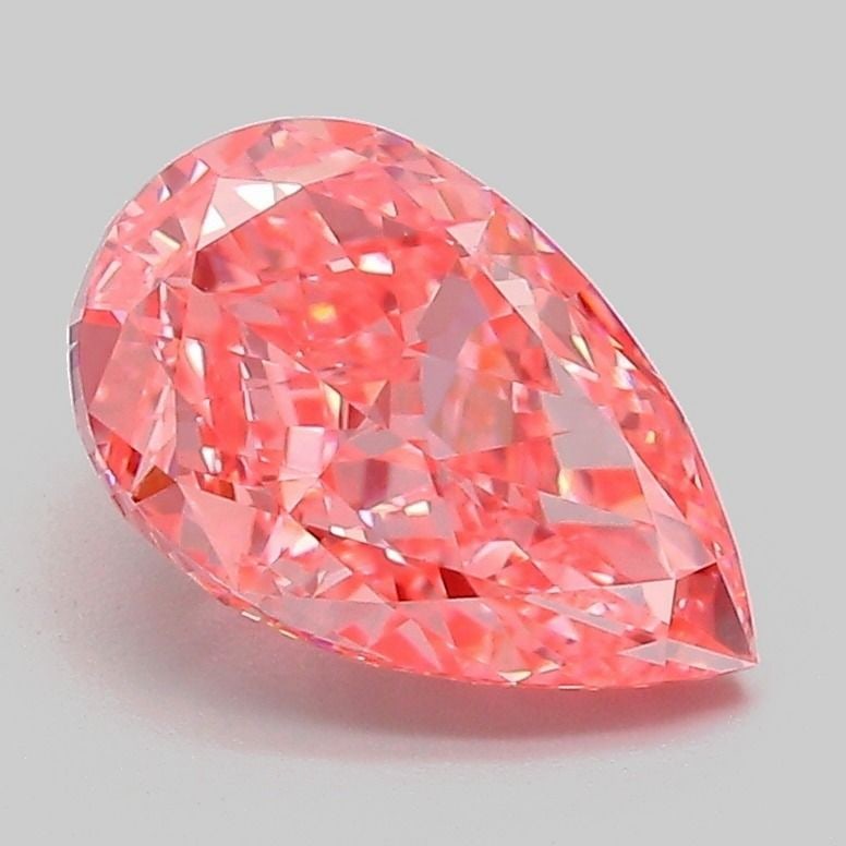 Loose Diamond - PEAR 2.06ct Fancy Vivid Pink VVS2: Loose Diamond - PEAR 2.06ct Fancy Vivid Pink VVS2 Source: This is a real non-mined Diamond that has been grown in a lab Shape: PEAR Carats: 2.06 Color: Fancy Vivid Pink Certification: IGI Video: