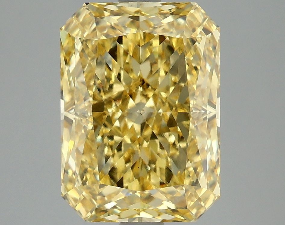 Loose Diamond - RADIANT 4.1ct Fancy Vivid Yellow VS2: Loose Diamond - RADIANT 4.1ct Fancy Vivid Yellow VS2 Source: This is a real non-mined Diamond that has been grown in a lab Shape: RADIANT Carats: 4.1 Color: Fancy Vivid Yellow Certification: IGI Video