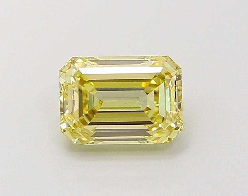 Loose Diamond - EMERALD 1.13ct Fancy Yellow VS1: Loose Diamond - EMERALD 1.13ct Fancy Yellow VS1 Source: This is a real non-mined Diamond that has been grown in a lab Shape: EMERALD Carats: 1.13 Color: Fancy Yellow Certification: IGI Video: