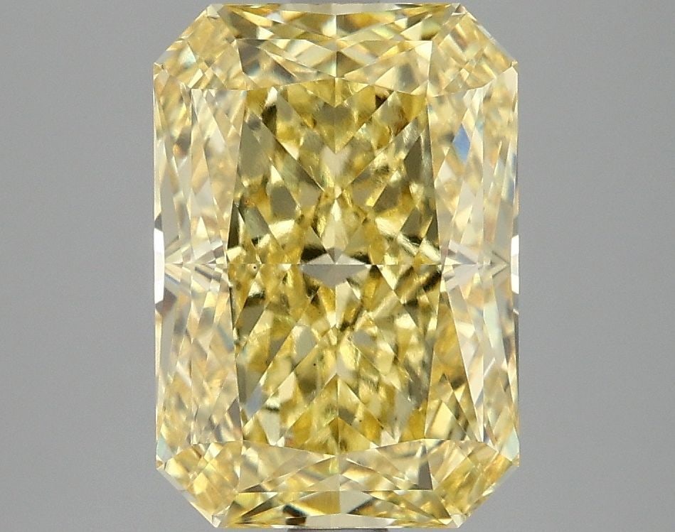 Loose Diamond - RADIANT 4.1ct Fancy Vivid Yellow VS1: Loose Diamond - RADIANT 4.1ct Fancy Vivid Yellow VS1 Source: This is a real non-mined Diamond that has been grown in a lab Shape: RADIANT Carats: 4.1 Color: Fancy Vivid Yellow Certification: IGI Video