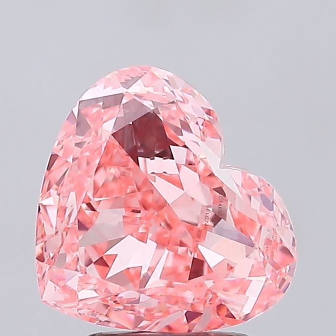 Loose Diamond - HEART 4.01ct Fancy Vivid Pink VS1: Loose Diamond - HEART 4.01ct Fancy Vivid Pink VS1 Source: This is a real non-mined Diamond that has been grown in a lab Shape: HEART Carats: 4.01 Color: Fancy Vivid Pink Certification: IGI Video: