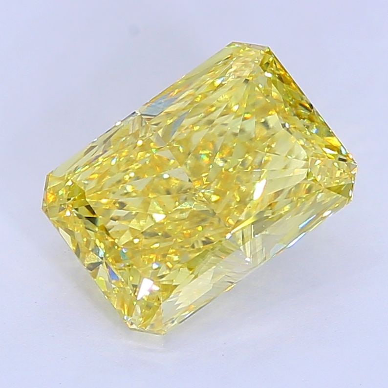 Loose Diamond - RADIANT 4.61ct Fancy Vivid Yellow VS1: Loose Diamond - RADIANT 4.61ct Fancy Vivid Yellow VS1 Source: This is a real non-mined Diamond that has been grown in a lab Shape: RADIANT Carats: 4.61 Color: Fancy Vivid Yellow Certification: IGI Vid
