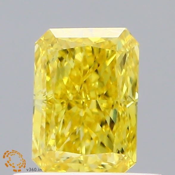 Loose Diamond - RADIANT 0.61ct Fancy Vivid Yellow VVS2: Loose Diamond - RADIANT 0.61ct Fancy Vivid Yellow VVS2 Source: This is a real non-mined Diamond that has been grown in a lab Shape: RADIANT Carats: 0.61 Color: Fancy Vivid Yellow Certification: IGI Vi