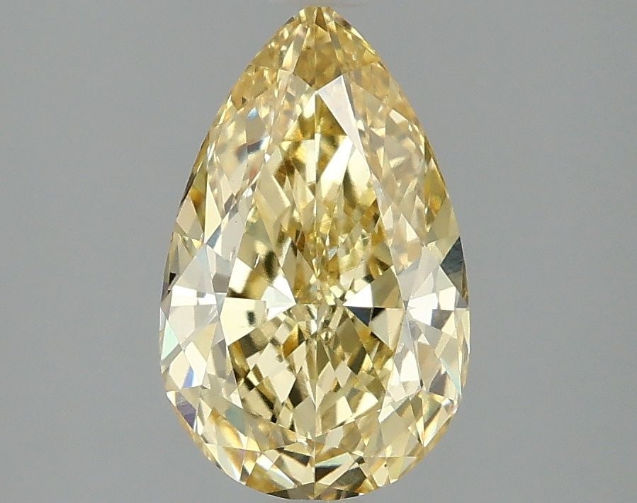 Loose Diamond - PEAR 2.02ct Fancy Intense Yellow VS2: Loose Diamond - PEAR 2.02ct Fancy Intense Yellow VS2 Source: This is a real non-mined Diamond that has been grown in a lab Shape: PEAR Carats: 2.02 Color: Fancy Intense Yellow Certification: IGI Video