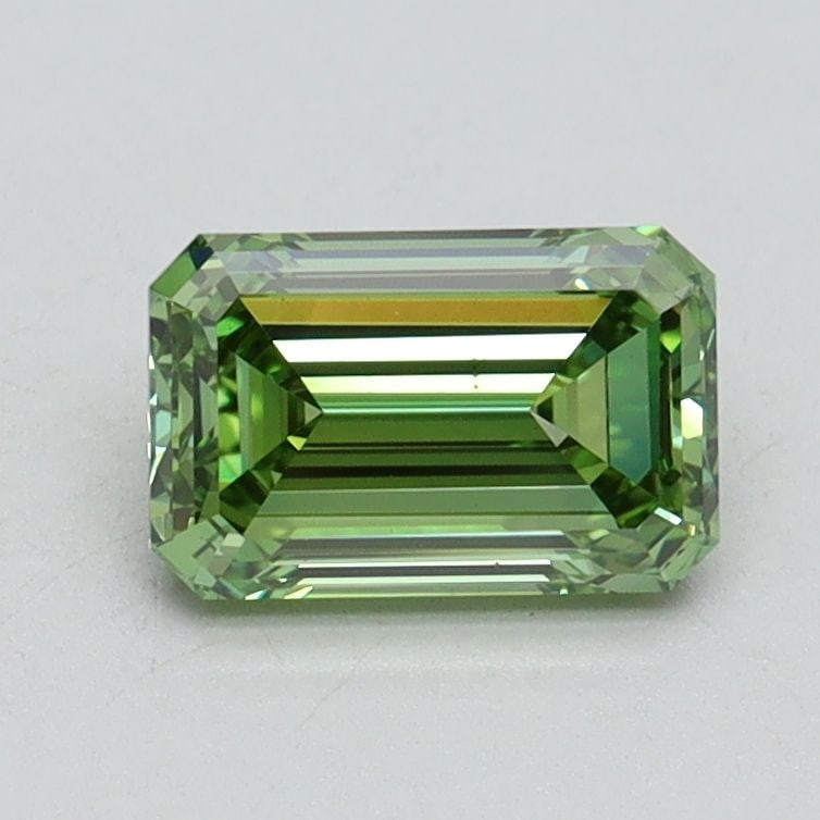 Loose Diamond - EMERALD 1.01ct Fancy Vivid Green VS1: Loose Diamond - EMERALD 1.01ct Fancy Vivid Green VS1 Source: This is a real non-mined Diamond that has been grown in a lab Shape: EMERALD Carats: 1.01 Color: Fancy Vivid Green Certification: IGI Video