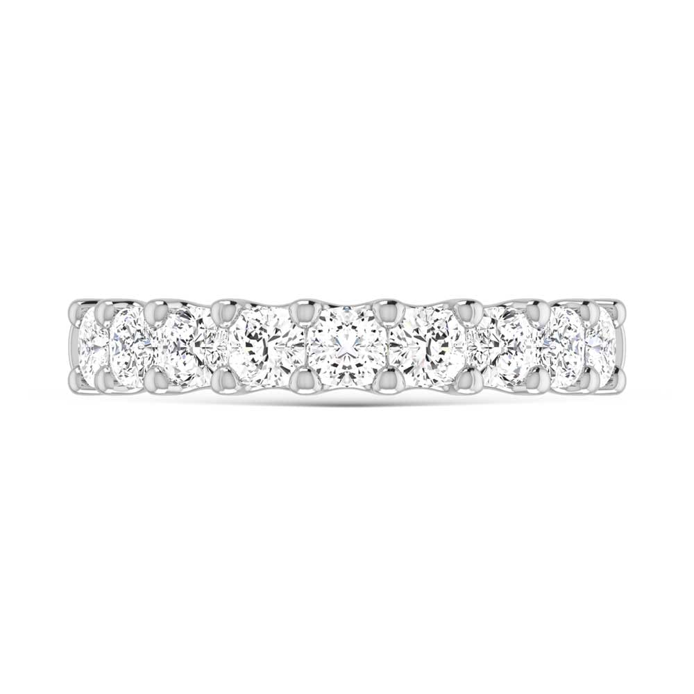 950 Platinum 2 1/4 Ct.Tw. Cushion Shape Diamond Wedding Band: 950 Platinum 2 1/4 Ct.Tw. Cushion Shape Diamond Wedding Band 14k Rose Gold Stone Color: G-h Stone Clarity: Si Each ring is presented in standard size 6.5. Complimentary resizing is available between s