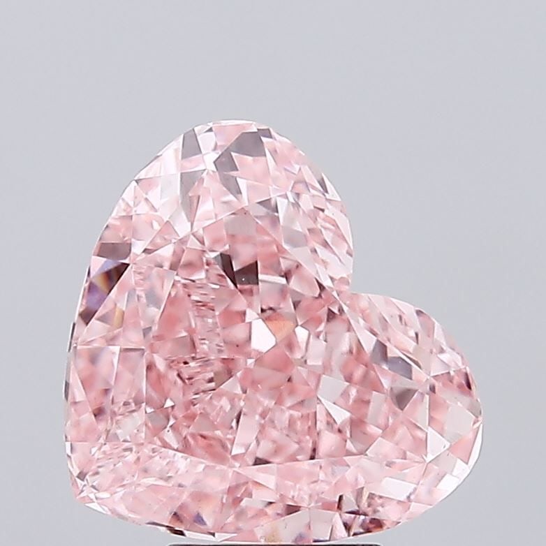 Loose Diamond - HEART 5.26ct Fancy Vivid Pink VS1: Loose Diamond - HEART 5.26ct Fancy Vivid Pink VS1 Source: This is a real non-mined Diamond that has been grown in a lab Shape: HEART Carats: 5.26 Color: Fancy Vivid Pink Certification: IGI Video: