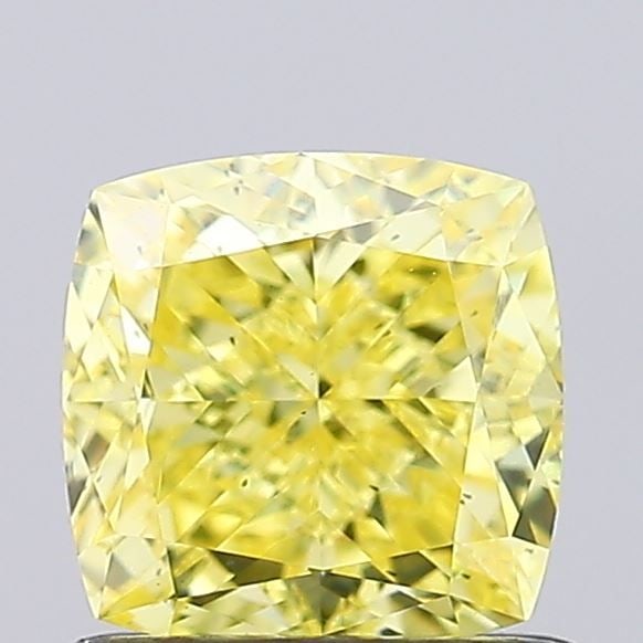 Loose Diamond - CUSHION MODIFIED 1.04ct Fancy Vivid Yellow VS2: Loose Diamond - CUSHION MODIFIED 1.04ct Fancy Vivid Yellow VS2 Source: This is a real non-mined Diamond that has been grown in a lab Shape: CUSHION MODIFIED Carats: 1.04 Color: Fancy Vivid Yellow Cert