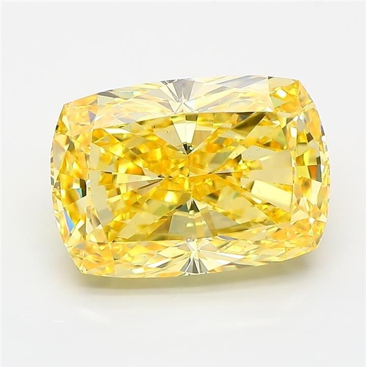 Loose Diamond - CUSHION MODIFIED 5.59ct Fancy Vivid Yellow VS1: Loose Diamond - CUSHION MODIFIED 5.59ct Fancy Vivid Yellow VS1 Source: This is a real non-mined Diamond that has been grown in a lab Shape: CUSHION MODIFIED Carats: 5.59 Color: Fancy Vivid Yellow Cert