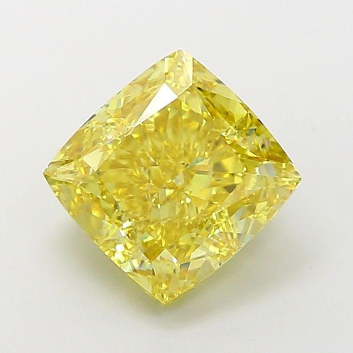 Loose Diamond - CUSHION MODIFIED 5.07ct Fancy Intense Yellow VS1: Loose Diamond - CUSHION MODIFIED 5.07ct Fancy Intense Yellow VS1 Source: This is a real non-mined Diamond that has been grown in a lab Shape: CUSHION MODIFIED Carats: 5.07 Color: Fancy Intense Yellow 