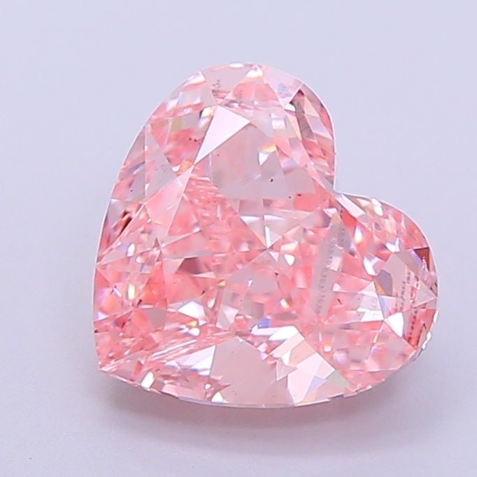 Loose Diamond - HEART 2.51ct Fancy Intense Pink VS2: Loose Diamond - HEART 2.51ct Fancy Intense Pink VS2 Source: This is a real non-mined Diamond that has been grown in a lab Shape: HEART Carats: 2.51 Color: Fancy Intense Pink Certification: IGI Video: