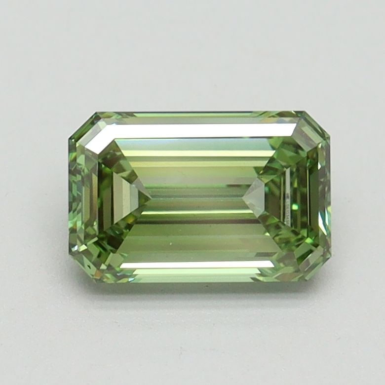 Loose Diamond - EMERALD 1.01ct Fancy Vivid Green VVS2: Loose Diamond - EMERALD 1.01ct Fancy Vivid Green VVS2 Source: This is a real non-mined Diamond that has been grown in a lab Shape: EMERALD Carats: 1.01 Color: Fancy Vivid Green Certification: IGI Vide