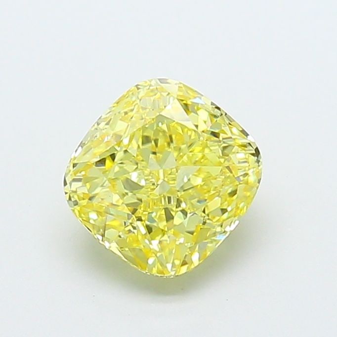 Loose Diamond - CUSHION MODIFIED 1.91ct Fancy Intense Yellow VS1: Loose Diamond - CUSHION MODIFIED 1.91ct Fancy Intense Yellow VS1 Source: This is a real non-mined Diamond that has been grown in a lab Shape: CUSHION MODIFIED Carats: 1.91 Color: Fancy Intense Yellow 