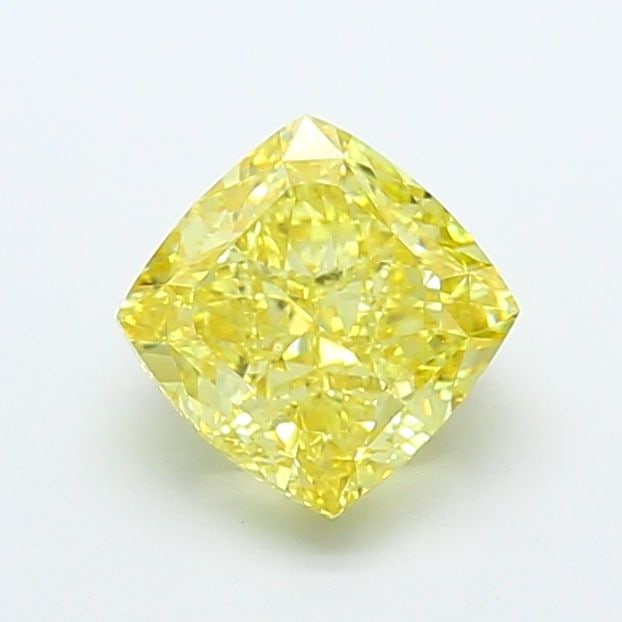 Loose Diamond - CUSHION MODIFIED 3.03ct Fancy Vivid Yellow VS1: Loose Diamond - CUSHION MODIFIED 3.03ct Fancy Vivid Yellow VS1 Source: This is a real non-mined Diamond that has been grown in a lab Shape: CUSHION MODIFIED Carats: 3.03 Color: Fancy Vivid Yellow Cert