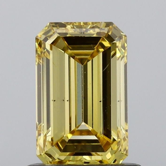 Loose Diamond - EMERALD 1.0ct Fancy Vivid Yellow VS2: Loose Diamond - EMERALD 1.0ct Fancy Vivid Yellow VS2 Source: This is a real non-mined Diamond that has been grown in a lab Shape: EMERALD Carats: 1.0 Color: Fancy Vivid Yellow Certification: NONE Vide