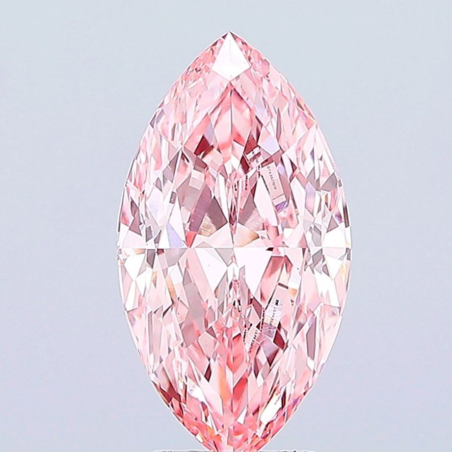 Loose Diamond - MARQUISE 4.45ct Fancy Vivid Pink VS1: Loose Diamond - MARQUISE 4.45ct Fancy Vivid Pink VS1 Source: This is a real non-mined Diamond that has been grown in a lab Shape: MARQUISE Carats: 4.45 Color: Fancy Vivid Pink Certification: IGI Video