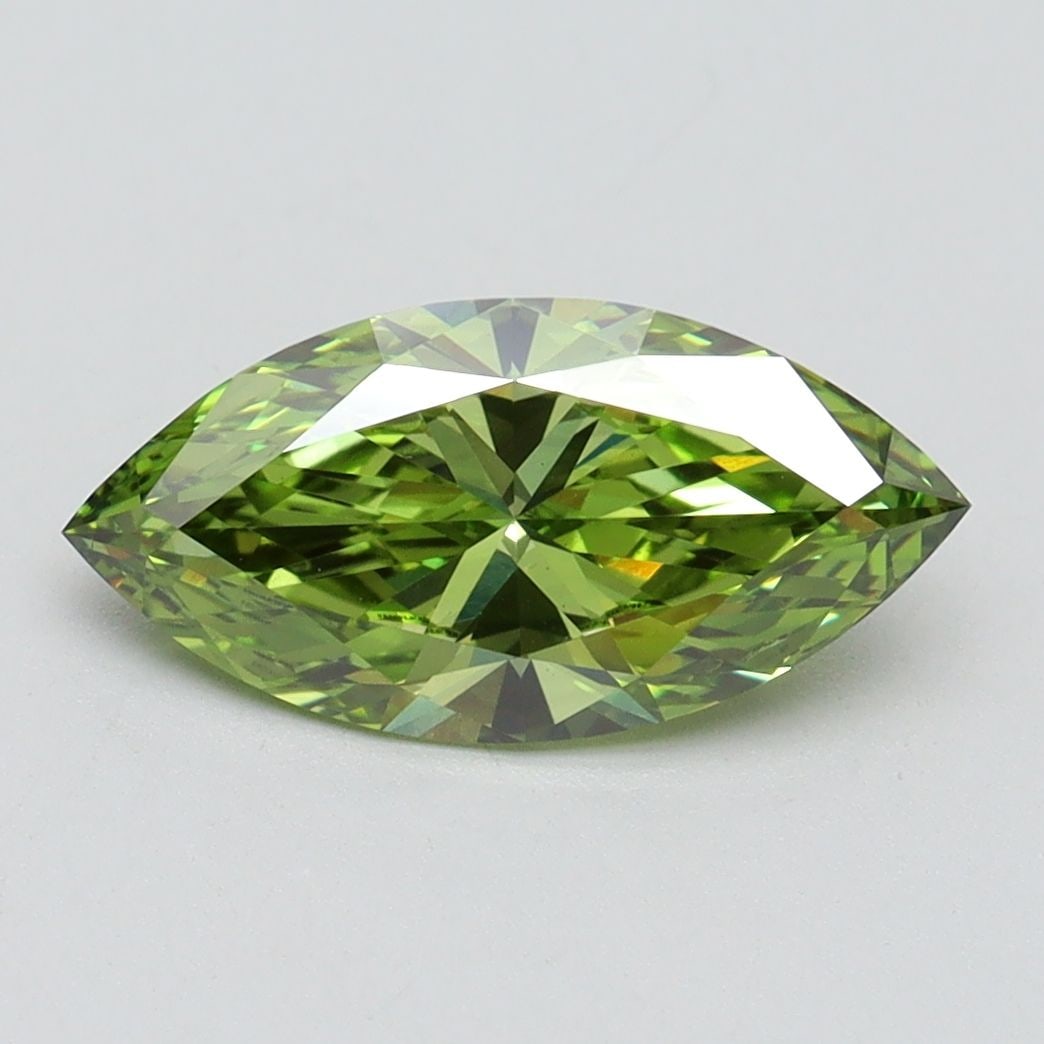 Loose Diamond - MARQUISE 1.5ct Fancy Vivid Green VS1: Loose Diamond - MARQUISE 1.5ct Fancy Vivid Green VS1 Source: This is a real non-mined Diamond that has been grown in a lab Shape: MARQUISE Carats: 1.5 Color: Fancy Vivid Green Certification: IGI Video