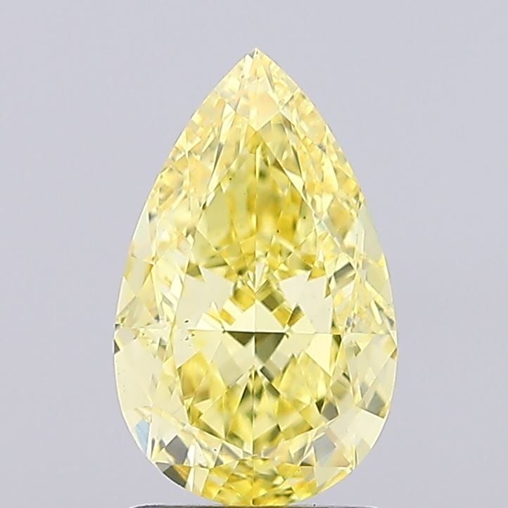 Loose Diamond - PEAR 2.07ct Fancy Intense Yellow VS1: Loose Diamond - PEAR 2.07ct Fancy Intense Yellow VS1 Source: This is a real non-mined Diamond that has been grown in a lab Shape: PEAR Carats: 2.07 Color: Fancy Intense Yellow Certification: IGI Video