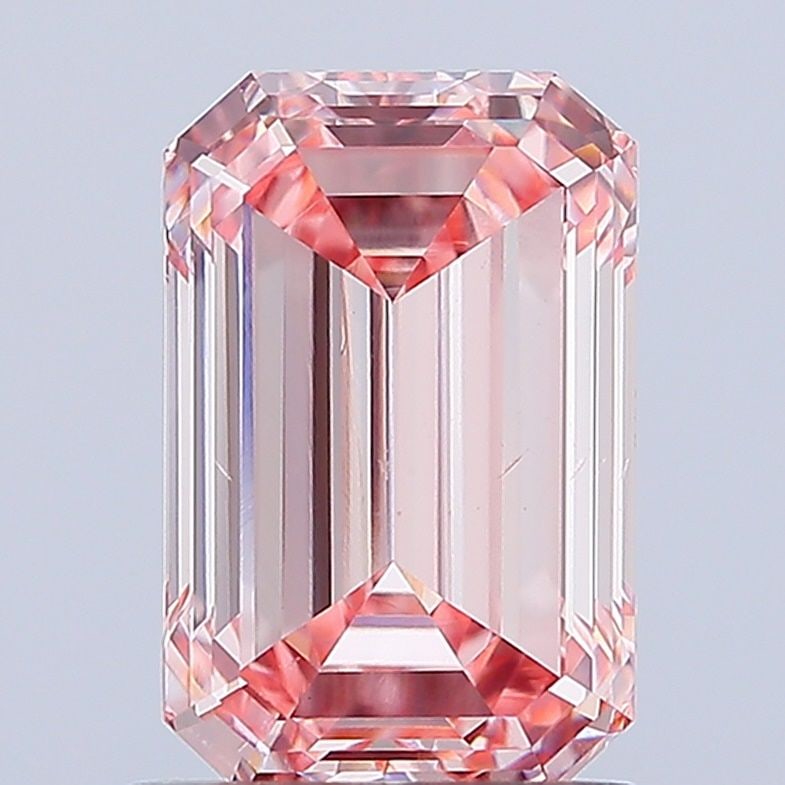 Loose Diamond - EMERALD 1.7ct Fancy Intense Pink VS2: Loose Diamond - EMERALD 1.7ct Fancy Intense Pink VS2 Source: This is a real non-mined Diamond that has been grown in a lab Shape: EMERALD Carats: 1.7 Color: Fancy Intense Pink Certification: IGI Video