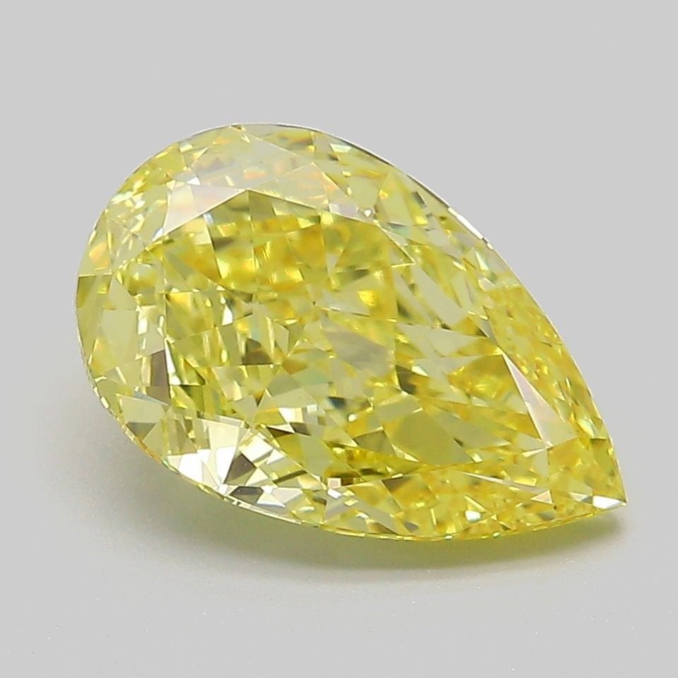 Loose Diamond - PEAR 2.78ct Fancy Intense Yellow VVS2: Loose Diamond - PEAR 2.78ct Fancy Intense Yellow VVS2 Source: This is a real non-mined Diamond that has been grown in a lab Shape: PEAR Carats: 2.78 Color: Fancy Intense Yellow Certification: IGI Vide