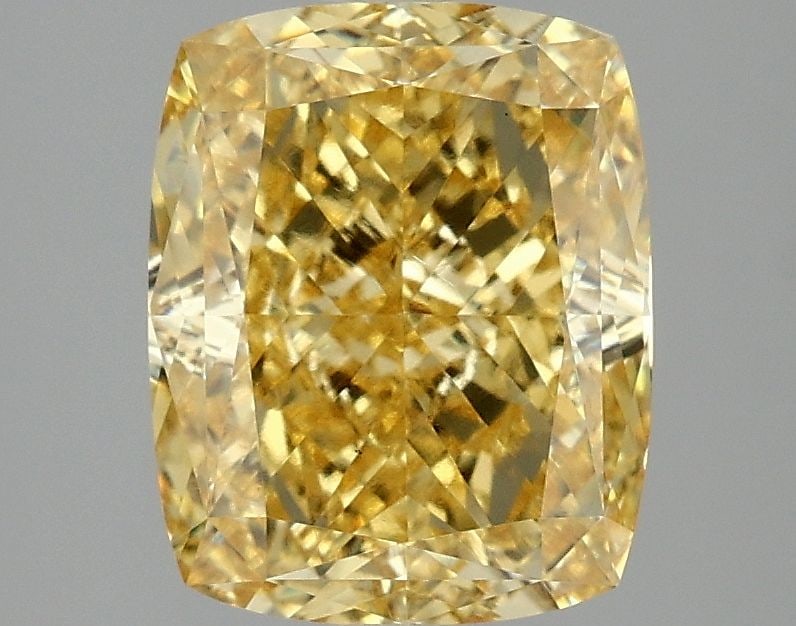 Loose Diamond - CUSHION MODIFIED 3.07ct Fancy Vivid Yellow VS2: Loose Diamond - CUSHION MODIFIED 3.07ct Fancy Vivid Yellow VS2 Source: This is a real non-mined Diamond that has been grown in a lab Shape: CUSHION MODIFIED Carats: 3.07 Color: Fancy Vivid Yellow Cert