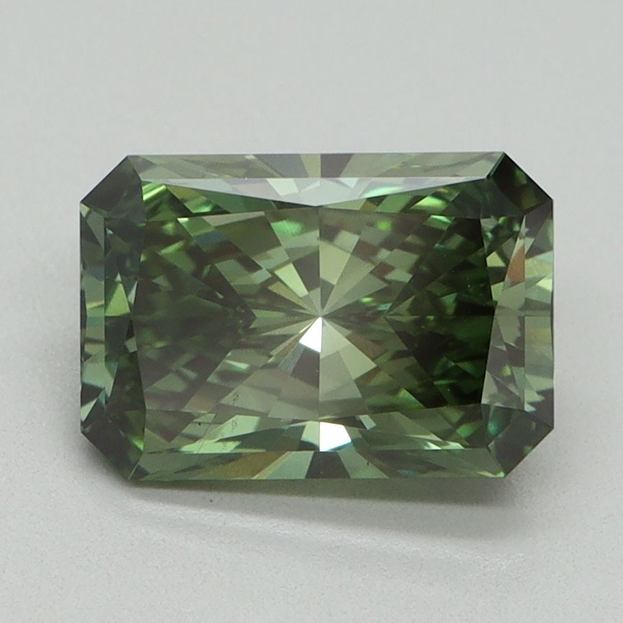 Loose Diamond - RADIANT 2.07ct Fancy Vivid Green VS2: Loose Diamond - RADIANT 2.07ct Fancy Vivid Green VS2 Source: This is a real non-mined Diamond that has been grown in a lab Shape: RADIANT Carats: 2.07 Color: Fancy Vivid Green Certification: IGI Video