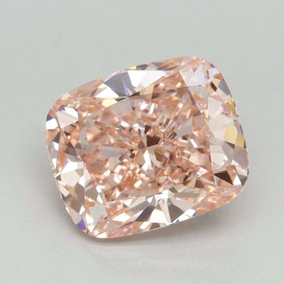 Loose Diamond - CUSHION BRILLIANT 2.18ct Fancy Vivid Pink VS1: Loose Diamond - CUSHION BRILLIANT 2.18ct Fancy Vivid Pink VS1 Source: This is a real non-mined Diamond that has been grown in a lab Shape: CUSHION BRILLIANT Carats: 2.18 Color: Fancy Vivid Pink Certif