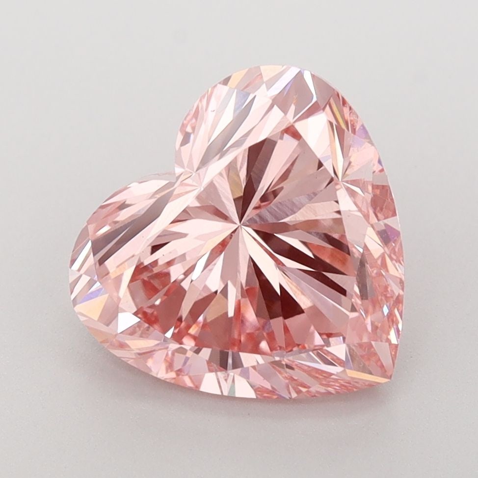 Loose Diamond - HEART 3.6ct Fancy Vivid Pink VS1: Loose Diamond - HEART 3.6ct Fancy Vivid Pink VS1 Source: This is a real non-mined Diamond that has been grown in a lab Shape: HEART Carats: 3.6 Color: Fancy Vivid Pink Certification: IGI Video: