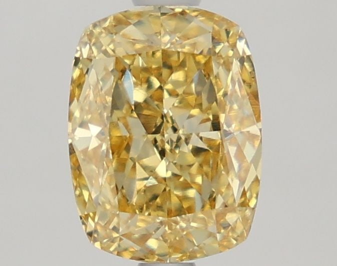 Loose Diamond - CUSHION MODIFIED 1.87ct Fancy Vivid Yellow VVS2: Loose Diamond - CUSHION MODIFIED 1.87ct Fancy Vivid Yellow VVS2 Source: This is a real non-mined Diamond that has been grown in a lab Shape: CUSHION MODIFIED Carats: 1.87 Color: Fancy Vivid Yellow Cer