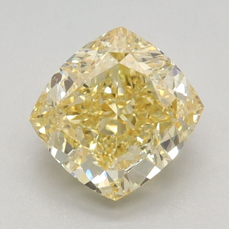 Loose Diamond - CUSHION MODIFIED 1.59ct Fancy Intense Yellow VS1: Loose Diamond - CUSHION MODIFIED 1.59ct Fancy Intense Yellow VS1 Source: This is a real non-mined Diamond that has been grown in a lab Shape: CUSHION MODIFIED Carats: 1.59 Color: Fancy Intense Yellow 