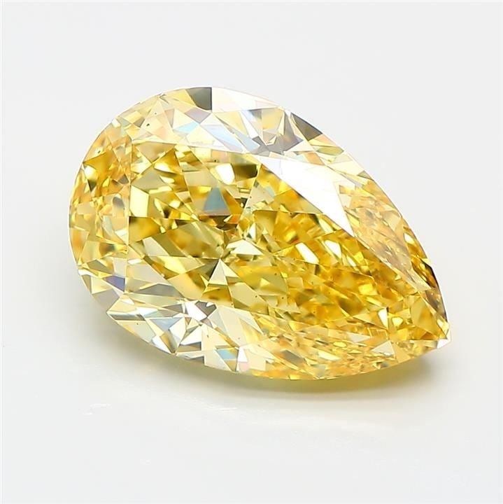 Loose Diamond - PEAR 4.53ct Fancy Intense Yellow VS2: Loose Diamond - PEAR 4.53ct Fancy Intense Yellow VS2 Source: This is a real non-mined Diamond that has been grown in a lab Shape: PEAR Carats: 4.53 Color: Fancy Intense Yellow Certification: IGI Video