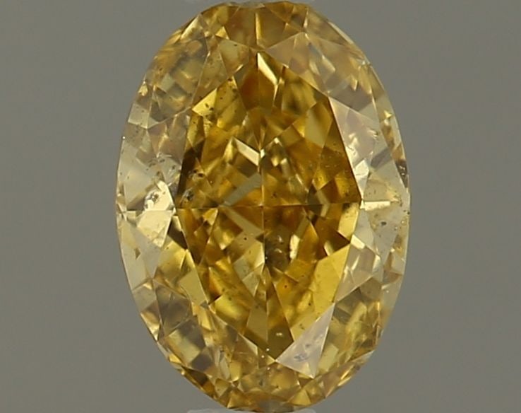 Loose Diamond - OVAL 0.43ct Fancy Deep Orangey Yellow SI2: Loose Diamond - OVAL 0.43ct Fancy Deep Orangey Yellow SI2 Source: Natural Shape: OVAL Carats: 0.43 Color: Fancy Deep Orangey Yellow Certification: GIA Video: