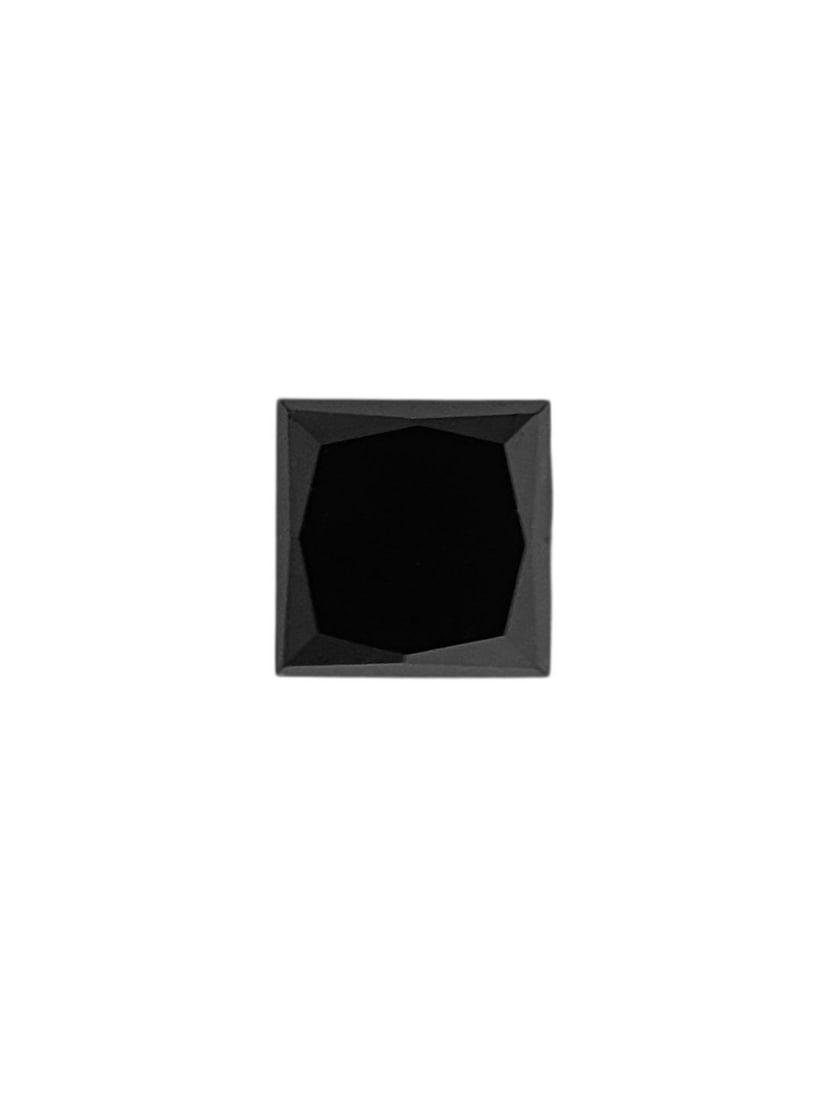 Loose Diamond - PRINCESS 0.2ct Fancy Black VVS2: Loose Diamond - PRINCESS 0.2ct Fancy Black VVS2 Source: Natural Shape: PRINCESS Carats: 0.2 Color: Fancy Black Certification: NONE The Diamond Depot Guarantee: All items in this auction are guaranteed