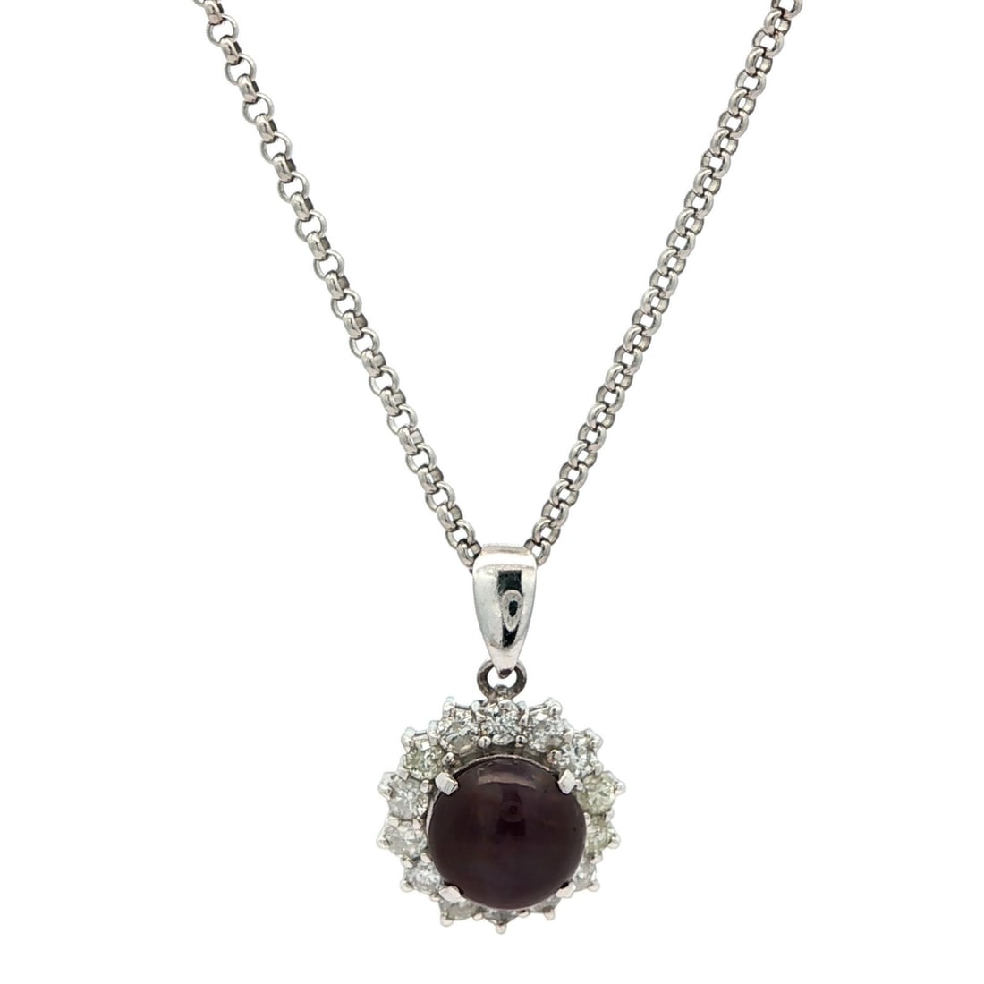 Platinum 3.01ct AGL Cat's Eye Alexandrite Diamond Pendant (1 of 12)