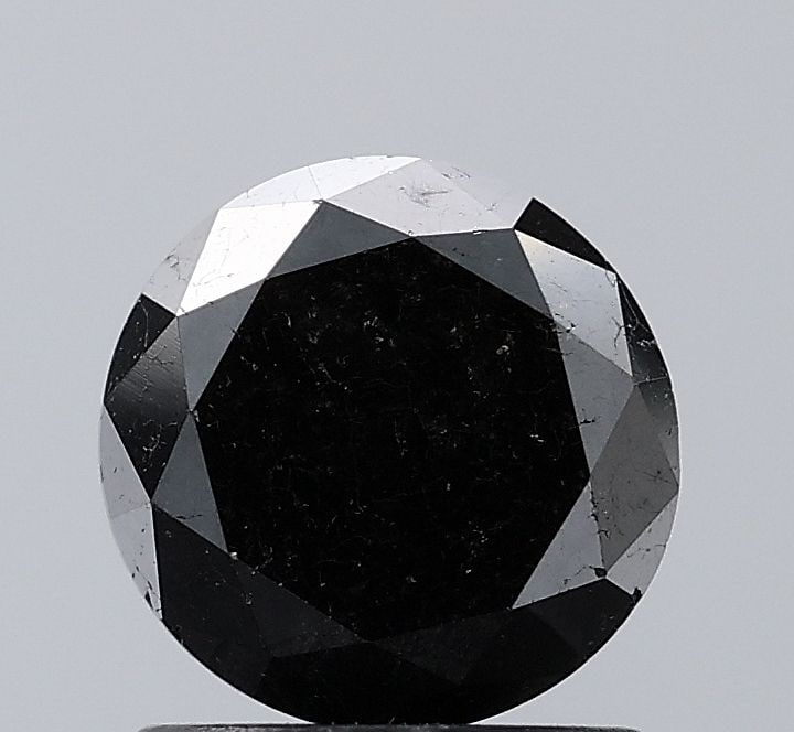 Loose Diamond - ROUND 1.65ct Fancy Black VS2: Loose Diamond - ROUND 1.65ct Fancy Black VS2 Source: Natural Shape: ROUND Carats: 1.65 Color: Fancy Black Certification: NONE Video: