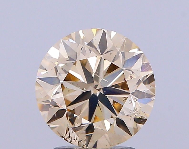 Loose Diamond - ROUND 2.11ct Fancy Light Brown SI2: Loose Diamond - ROUND 2.11ct Fancy Light Brown SI2 Source: Natural Shape: ROUND Carats: 2.11 Color: Fancy Light Brown Certification: NONE Video: