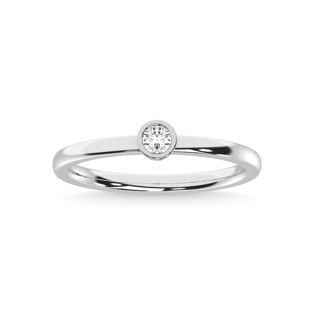 14K White Gold Diamond 1/10 Ct.Tw. Promise Rings (1 of 4)
