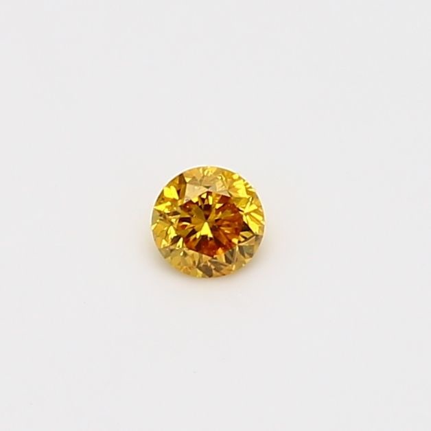 Loose Diamond - ROUND 0.13ct Fancy Vivid Orange Yellow: Loose Diamond - ROUND 0.13ct Fancy Vivid Orange Yellow Source: Natural Shape: ROUND Carats: 0.13 Color: Fancy Vivid Orange Yellow Certification: GIA Video: