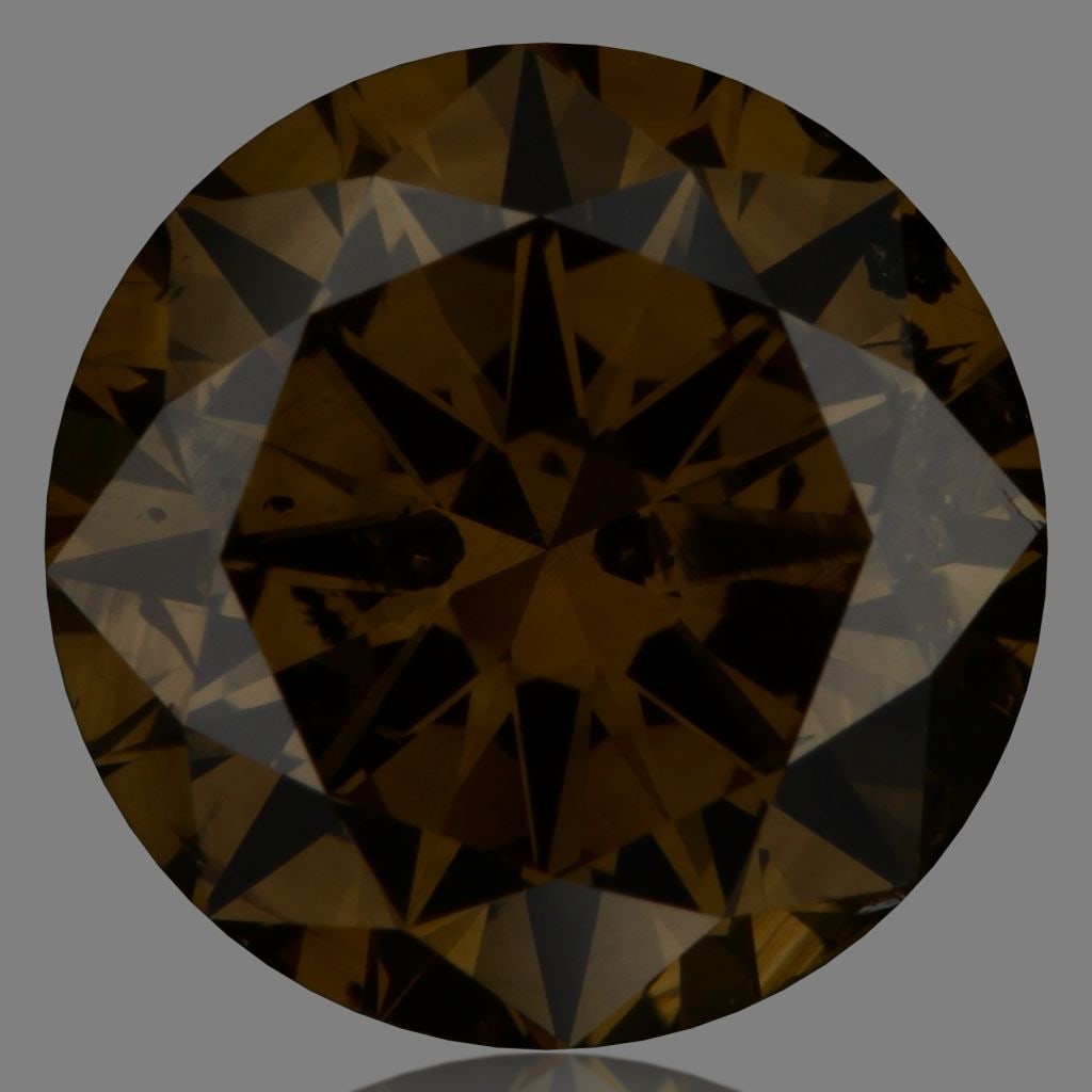 Loose Diamond - ROUND 1.5ct Fancy Dark Yellowish Brown I1 (1 of 1)