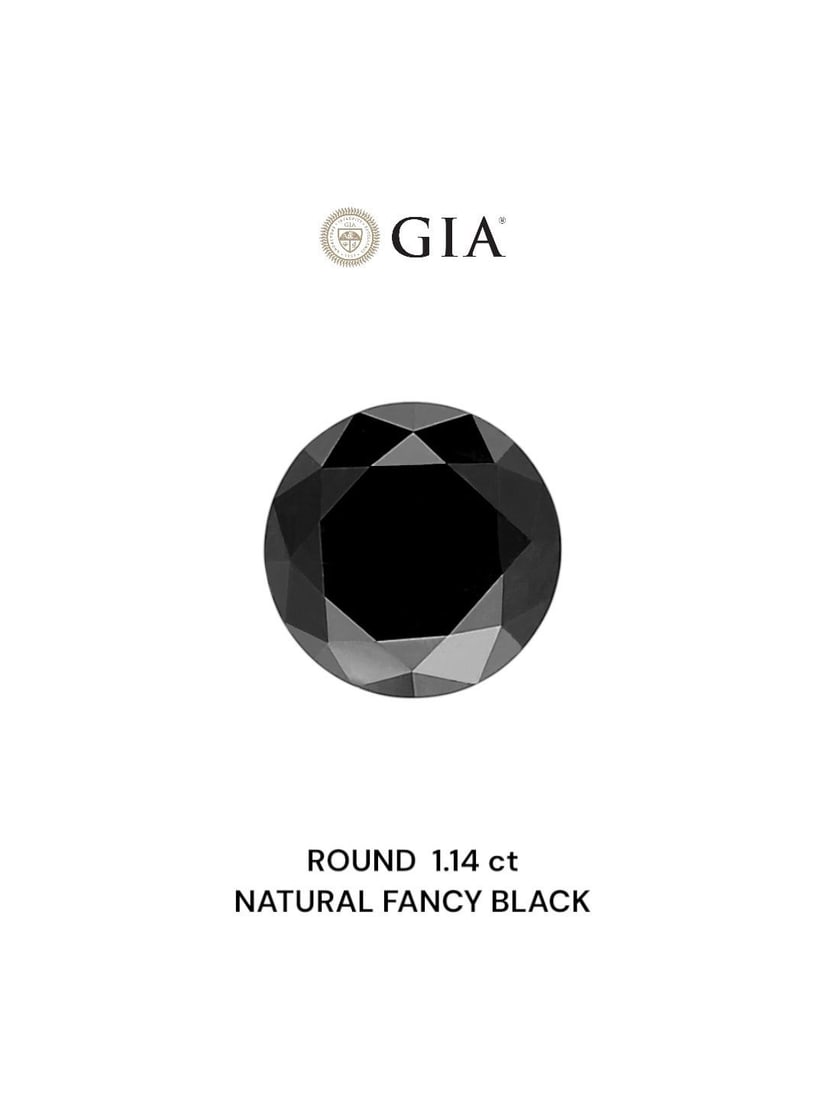 Loose Diamond - ROUND 1.14ct Fancy Black VVS2: Loose Diamond - ROUND 1.14ct Fancy Black VVS2 Source: Natural Shape: ROUND Carats: 1.14 Color: Fancy Black Certification: GIA Video: