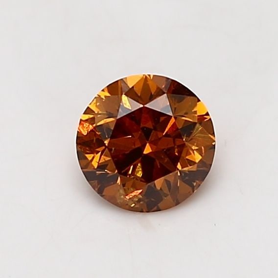Loose Diamond - ROUND 0.65ct Fancy Deep Yellowish Orange I1 (1 of 1)
