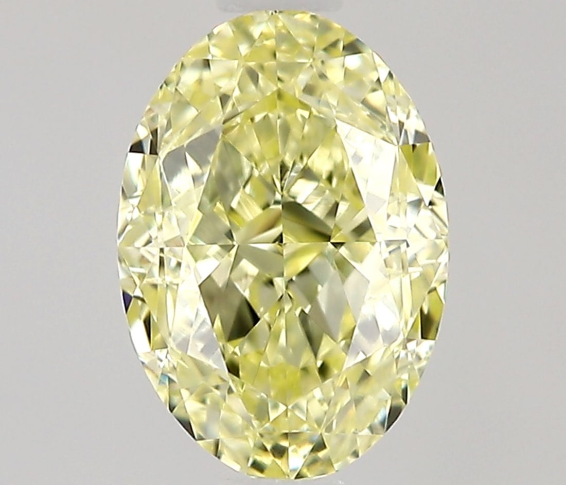Loose Diamond - OVAL 0.42ct Fancy Light Yellow IF: Loose Diamond - OVAL 0.42ct Fancy Light Yellow IF Source: Natural Shape: OVAL Carats: 0.42 Color: Fancy Light Yellow Certification: NONE Video: