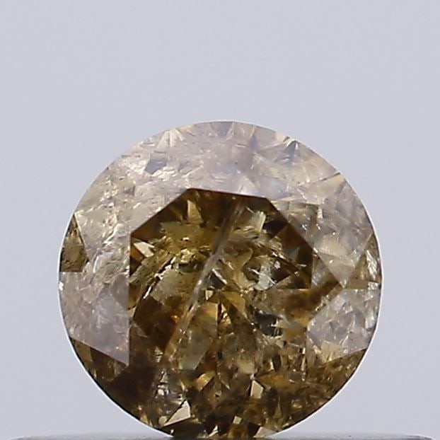 Loose Diamond - ROUND 0.36ct Fancy Light Brown I3: Loose Diamond - ROUND 0.36ct Fancy Light Brown I3 Source: Natural Shape: ROUND Carats: 0.36 Color: Fancy Light Brown Certification: NONE Video: