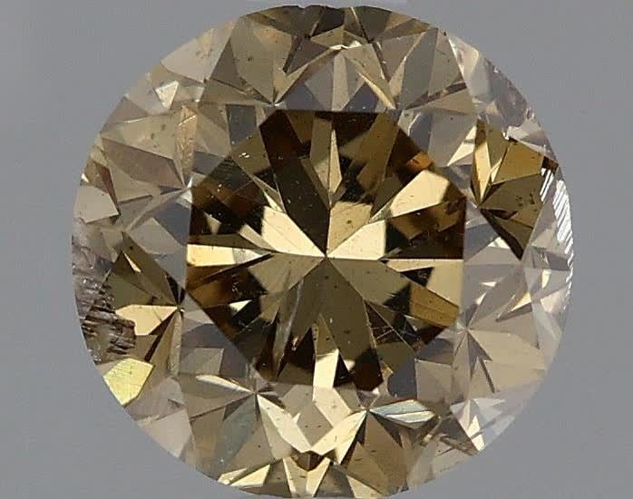 Loose Diamond - ROUND 0.77ct Fancy Dark Brown Yellow: Loose Diamond - ROUND 0.77ct Fancy Dark Brown Yellow Source: Natural Shape: ROUND Carats: 0.77 Color: Fancy Dark Brown Yellow Certification: GIA Video: