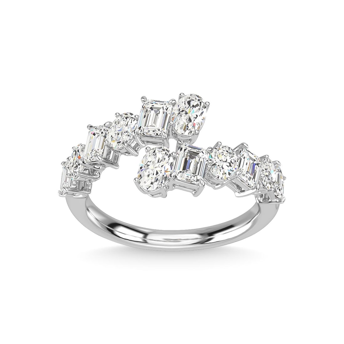 14K White Gold Diamond 1 3/4 Ct.Tw Fashion Ring: 14K White Gold Diamond 1 3/4 Ct.Tw Fashion Ring 14k White Gold Stone Color: G-h Stone Clarity: Si Each ring is presented in standard size 6.5. Complimentary resizing is available between sizes 510 (in